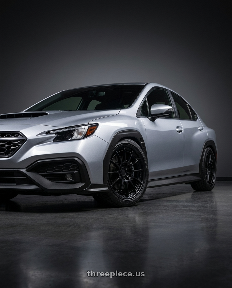 2026 Subaru WRX Limited Ice Silver Metallic with Enkei NT03+M 5x114.3 18x9.5+40 Black wheels