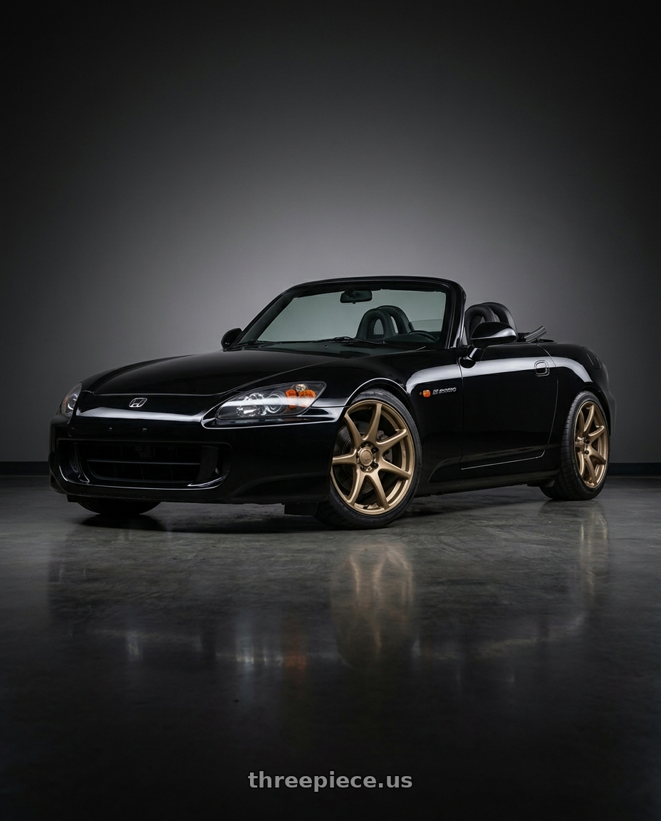 2004 Honda S2000 with Kansei K11B Tandem 5x114.3 18x8.5 35 Bronze wheels