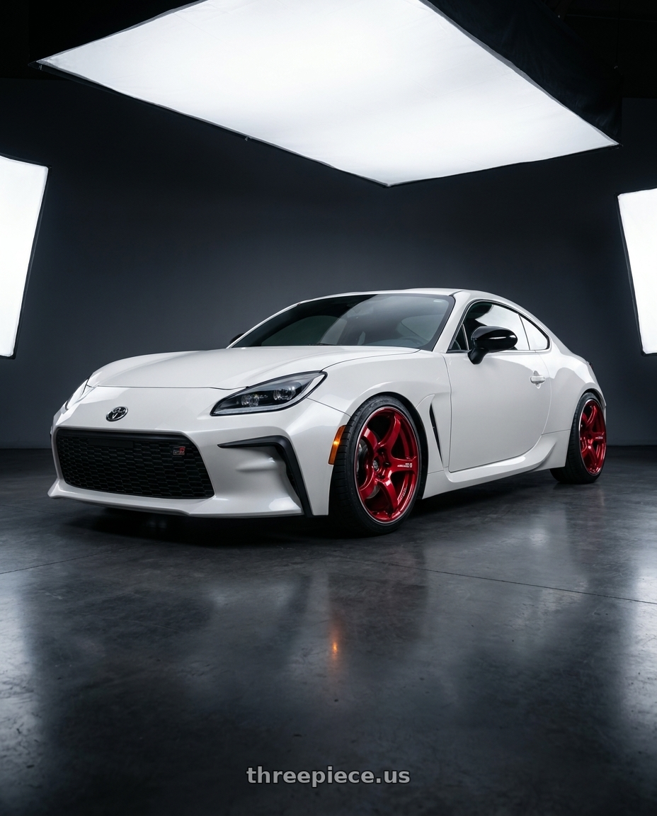 2026 Toyota gr86 with Advan Racing TC4 5x100 18x8.5 +45 RACING CANDY RED & RING wheels