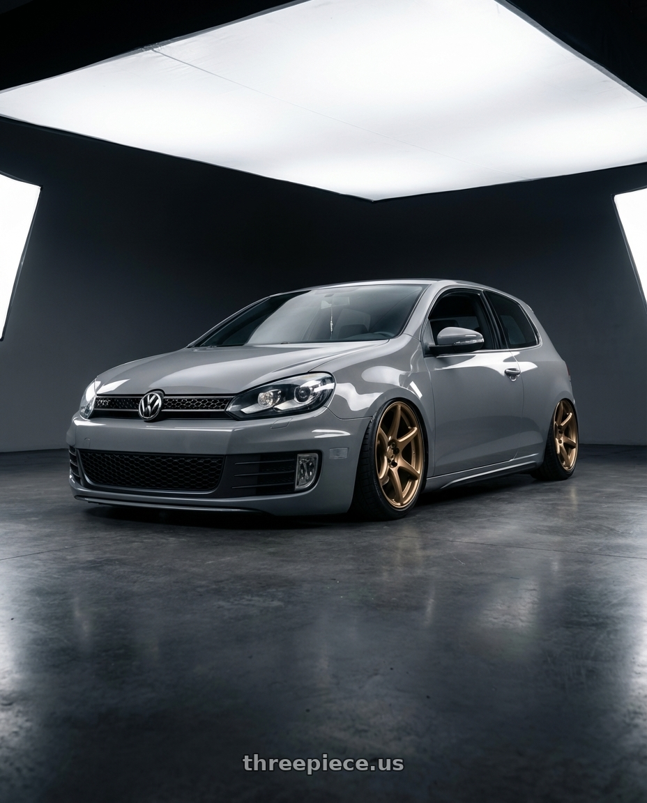 2013 Volkswagen GTI MK6 with Kansei K11B Tandem 5X112 18x8.5 35 Bronze wheels