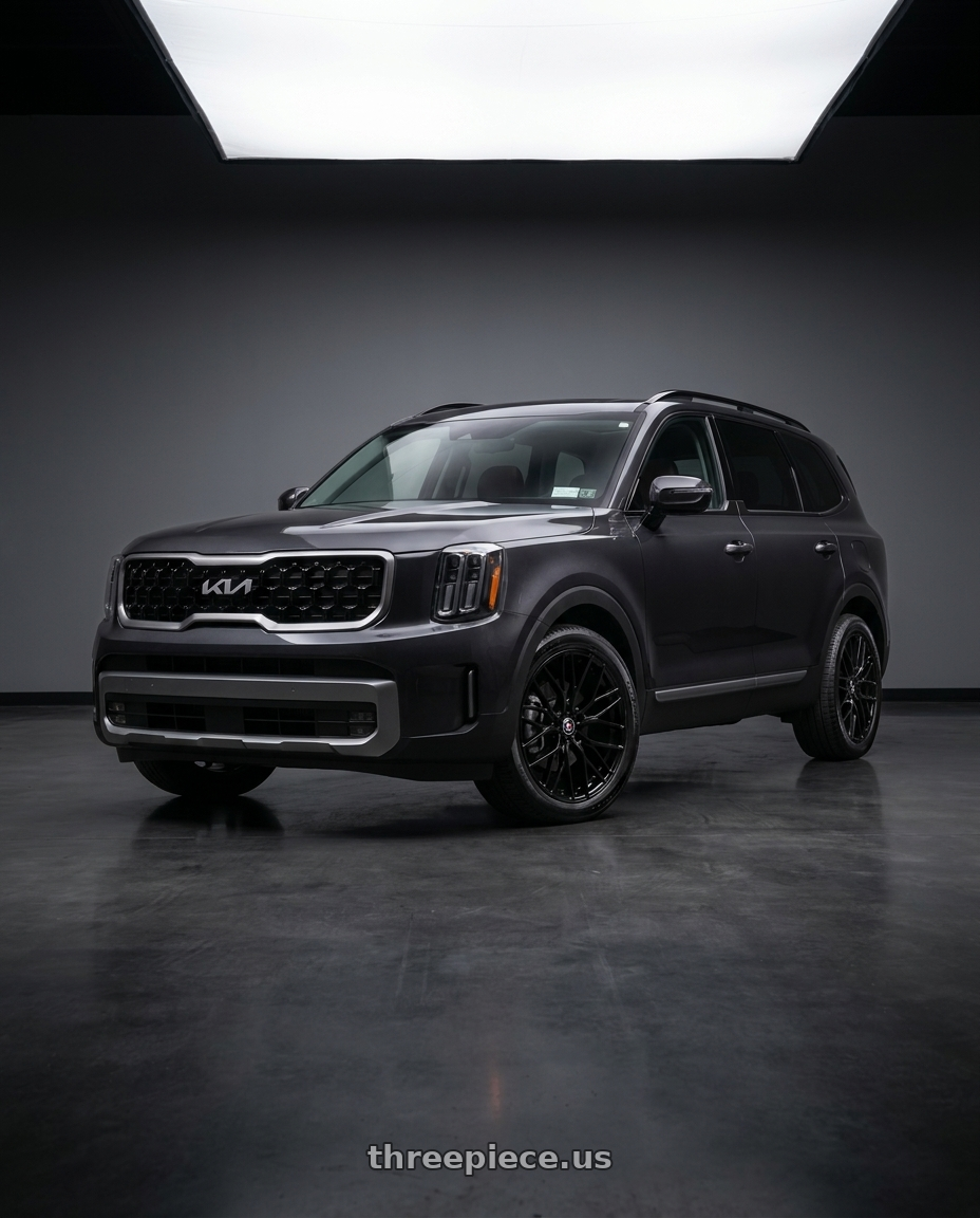 2025 kia Telluride sx prestige with Spec-1 SP-61 5x114.3/5x120 20x8.5 +38 Gloss Black wheels