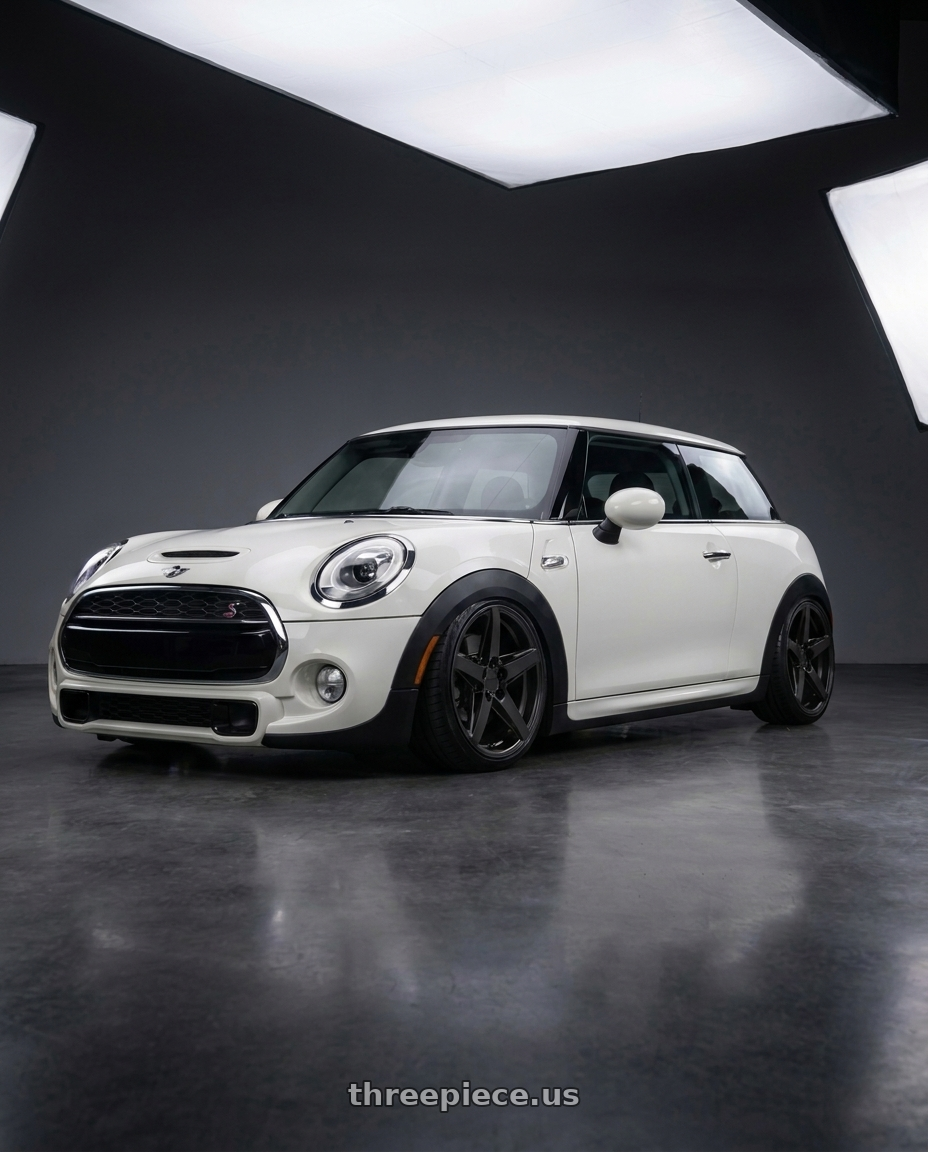 2017 mini cooper with KATANA RACING KR08 5x112 18x8 +40 Matte Black wheels