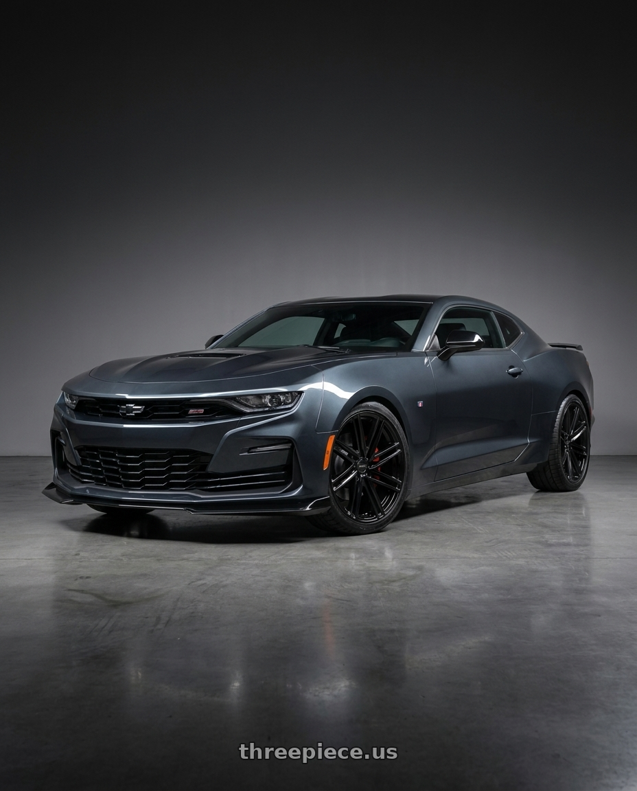 2021 Chevrolet Camaro SS with Petrol P1C 5X120 19X8 +35 GLOSS BLACK wheels