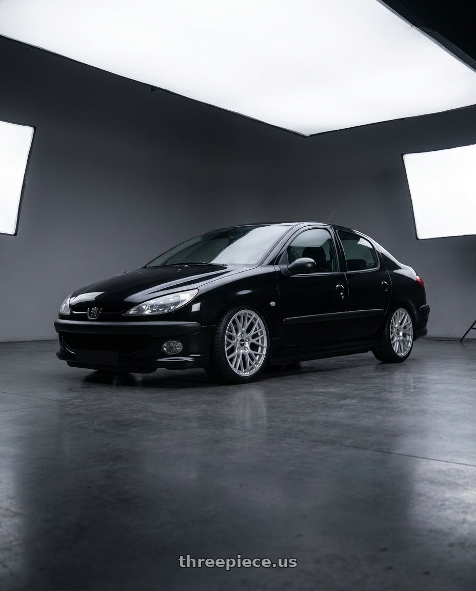 2011 Peugeot 206 SD with ESR Wheels FORGETECH SERIES RF11 5x108 18x8.5 +30 Hyper Silver wheels