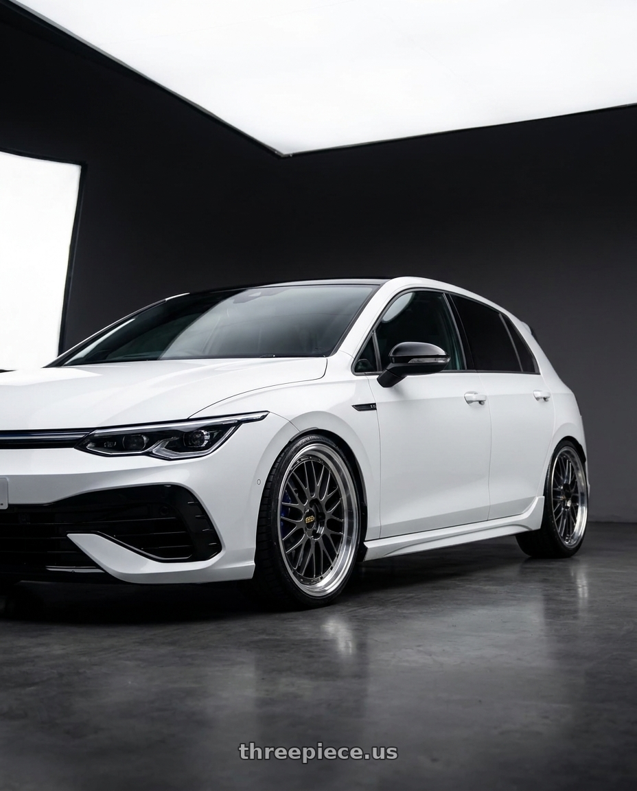 2025 Volkswagen Golf R Base with BBS LM 5x120 19x9.0+27 Diamond Black wheels
