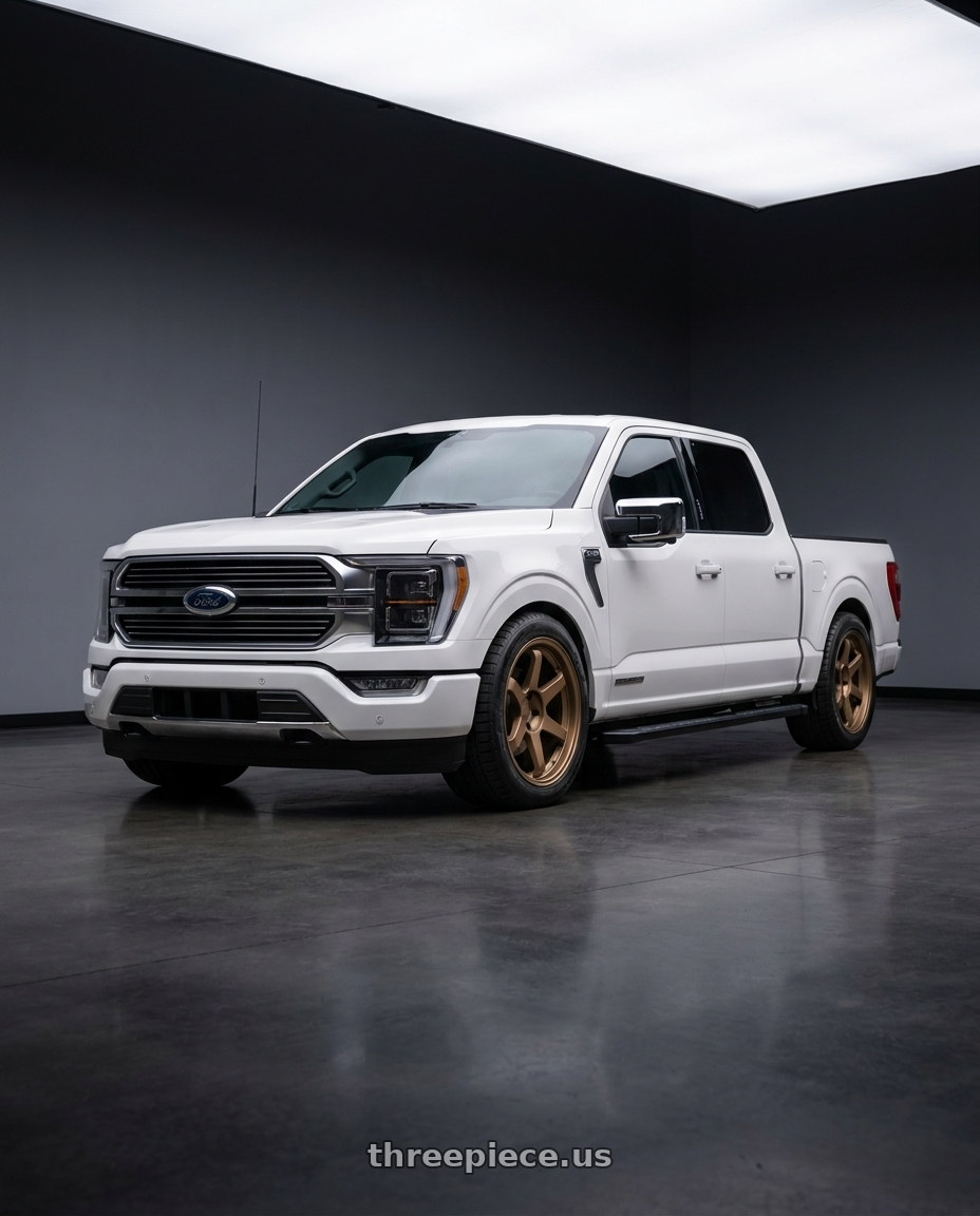 2026 Ford F-150 with 9six9 SIX-1 5x114.3 18X8.5 +20 Matte Bronze wheels