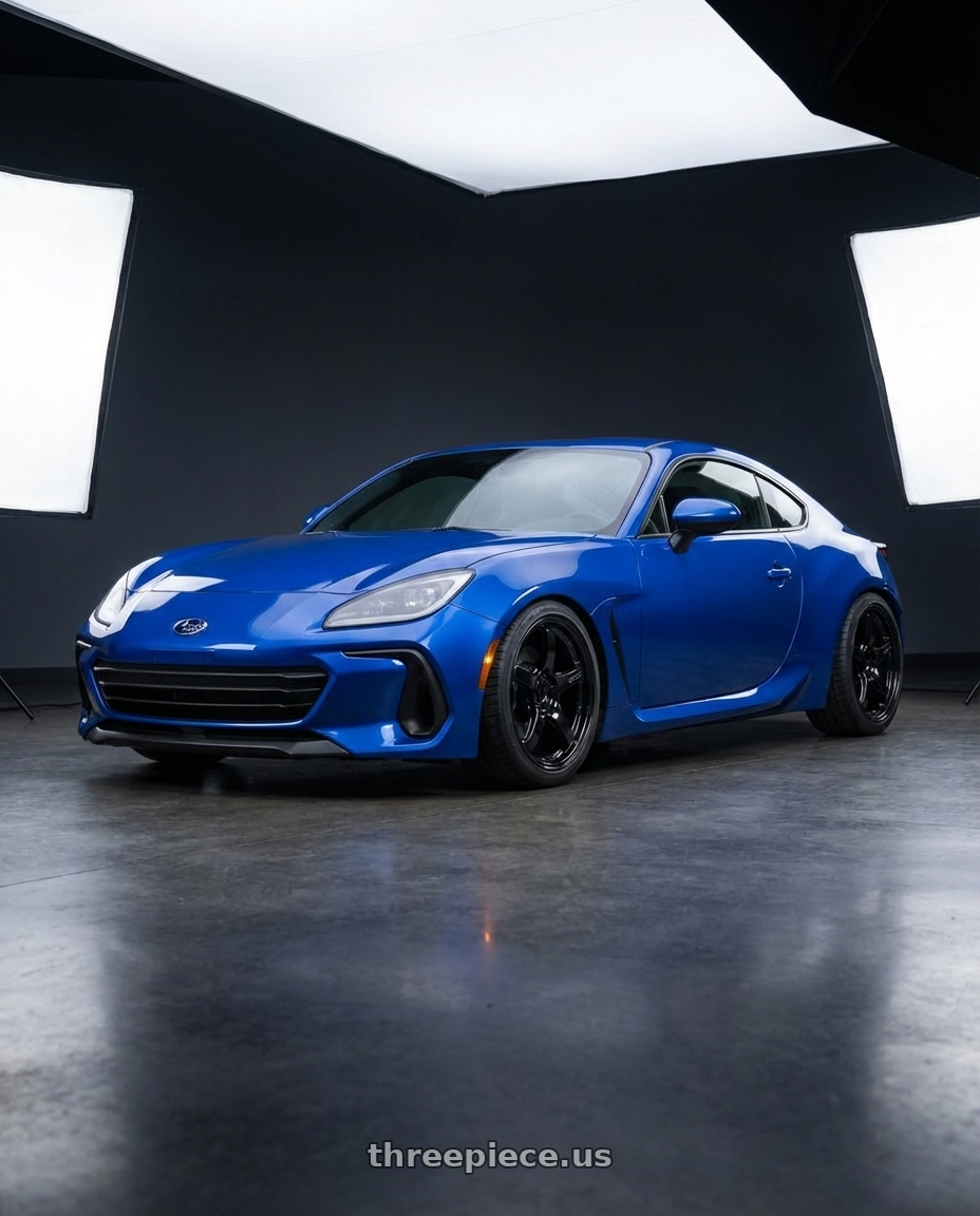 2024 Subaru BRZ with Gram Lights 57CR 5x114.3 18x8.5+37 Glossy Black wheels