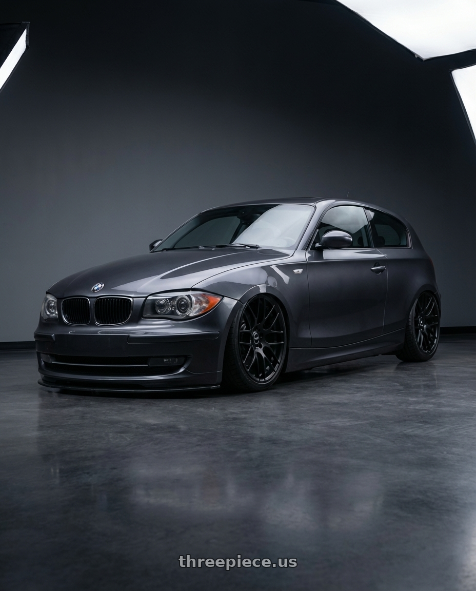 2012 BMW 1 Series E82 with Avant Garde Wheels M359 5X120 19x9 +18 Matte Black wheels