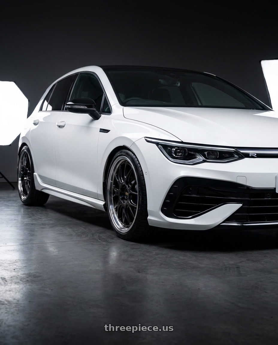 2025 Volkswagen Golf R Base with BBS LM-R 5x112 19x9.0+44 Diamond Black wheels