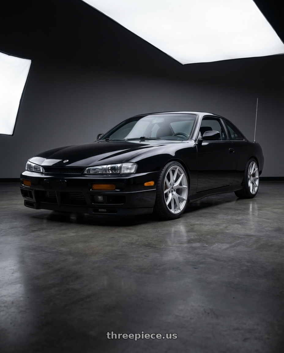 1997 NISSAN 20SX with ESR Wheels FORGETECH SERIES RF2 5x105 18x9 +30 Hyper Silver wheels