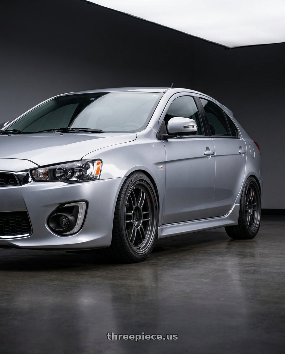 2016 Lancer Sportback CX6A with Enkei RPF1RS 5x114.3 18x9.5+12 Matte Gunmetal wheels