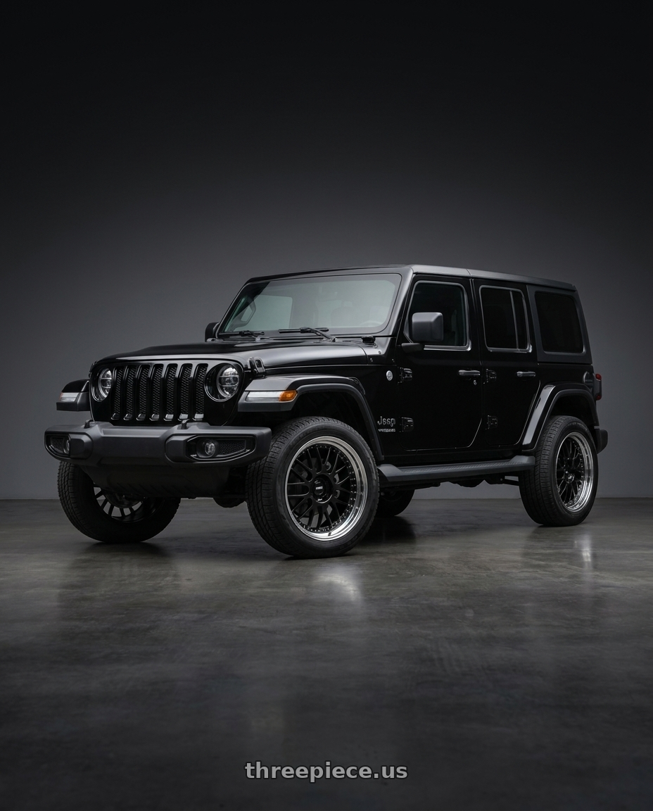 2021 Jeep Wrangler with SSR Professor MS1 5x127 18x9+44 HP Disk Black wheels