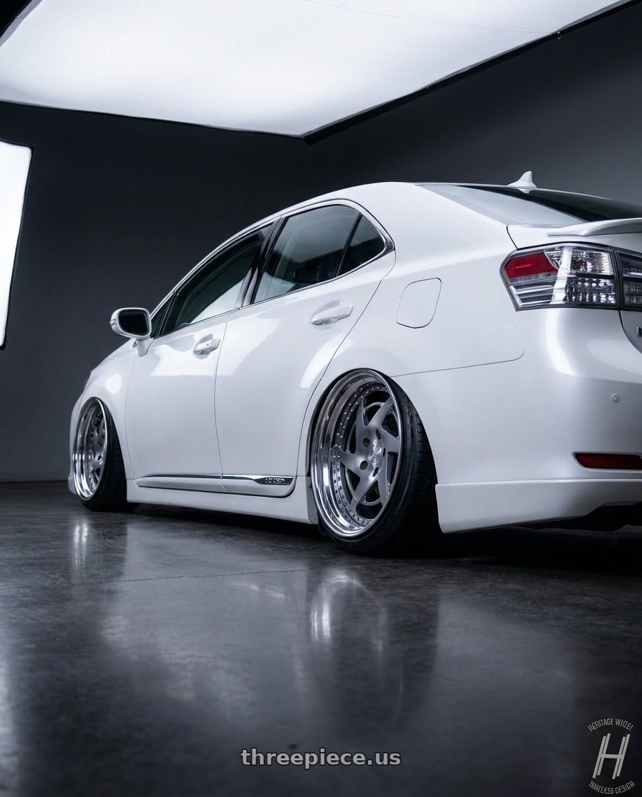 2011 Lexus HS 250h with Heritage Wheel DAYTONA wheels rear three quarter view slight stretch tires