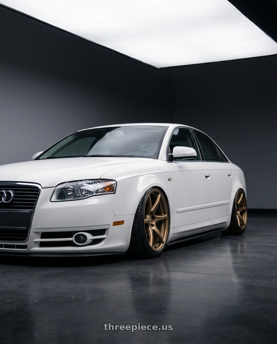 2010 Audi A4 B7 with Kansei K11B Tandem 5X112 19x9.5 22 Bronze wheels