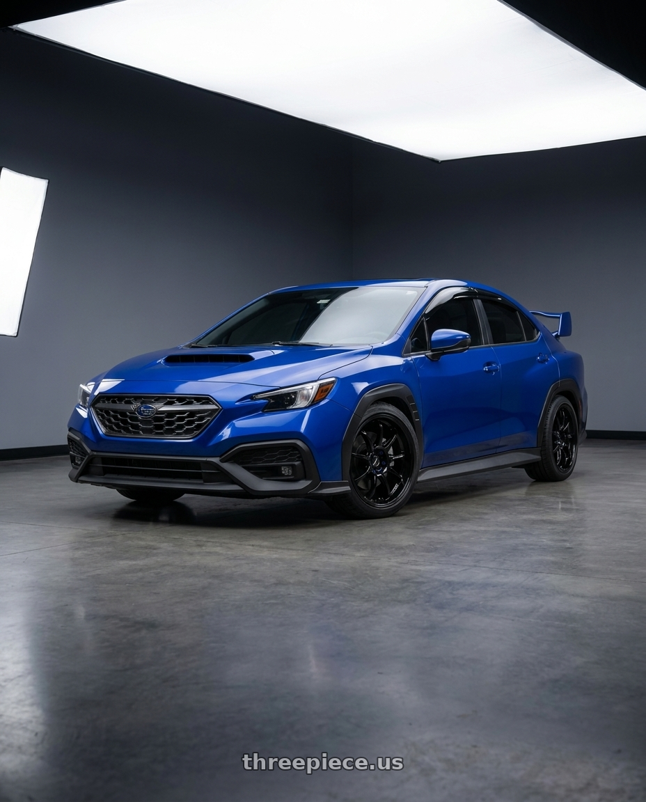 2023 subaru wrx with Work Emotion D9r 5x114.3 18x8.5 +38 Black wheels
