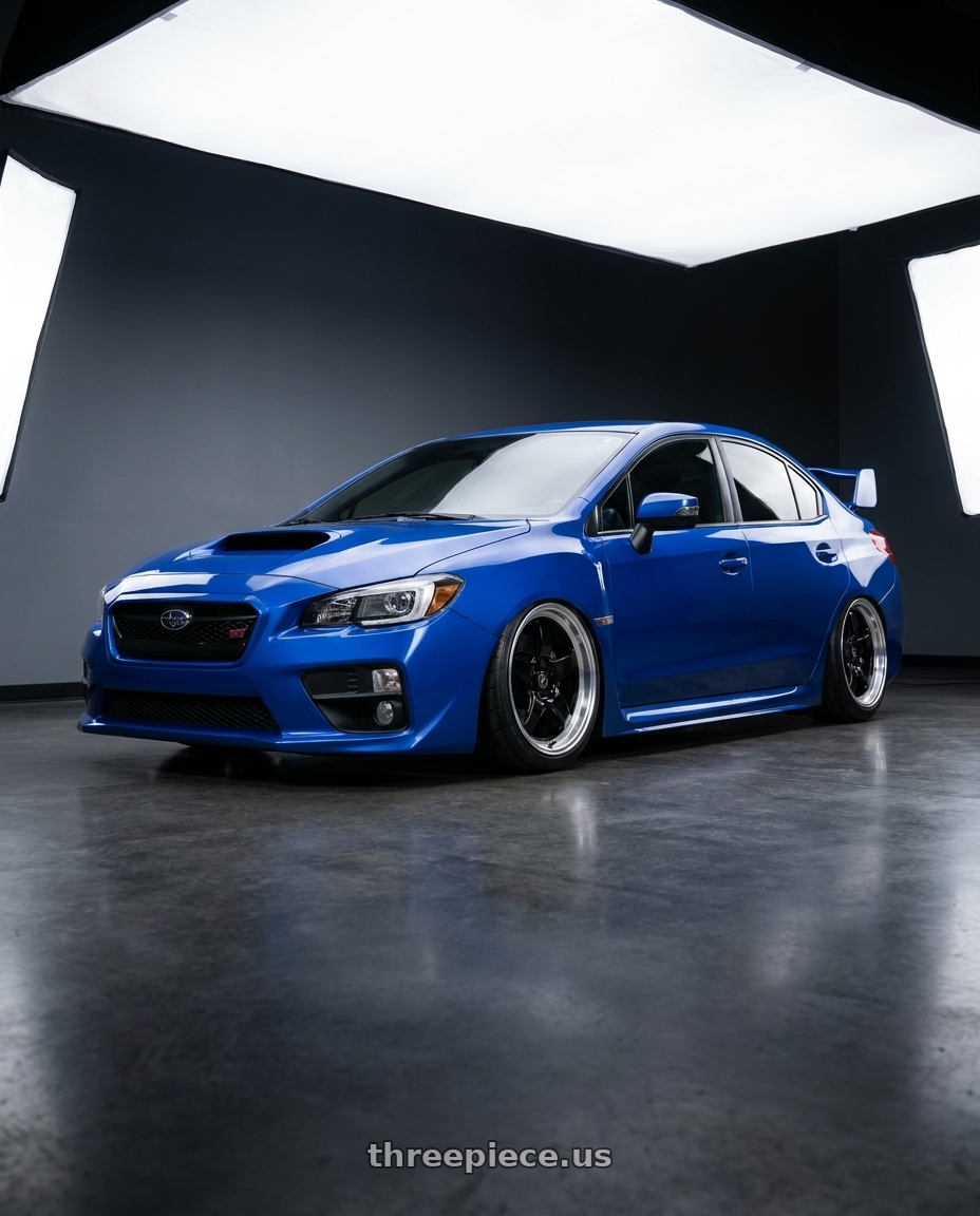 2018 Subaru WRX STI with Forgestar D5 Drag 5x114.3 18x10 +22 Gloss Black Machined wheels