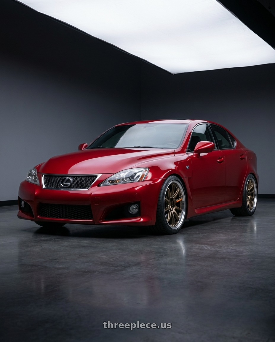 2008 Lexus IS F with Work Emotion Zr10 5x120 18x9.5 +38 Titanium Diamond Lip Cut wheels