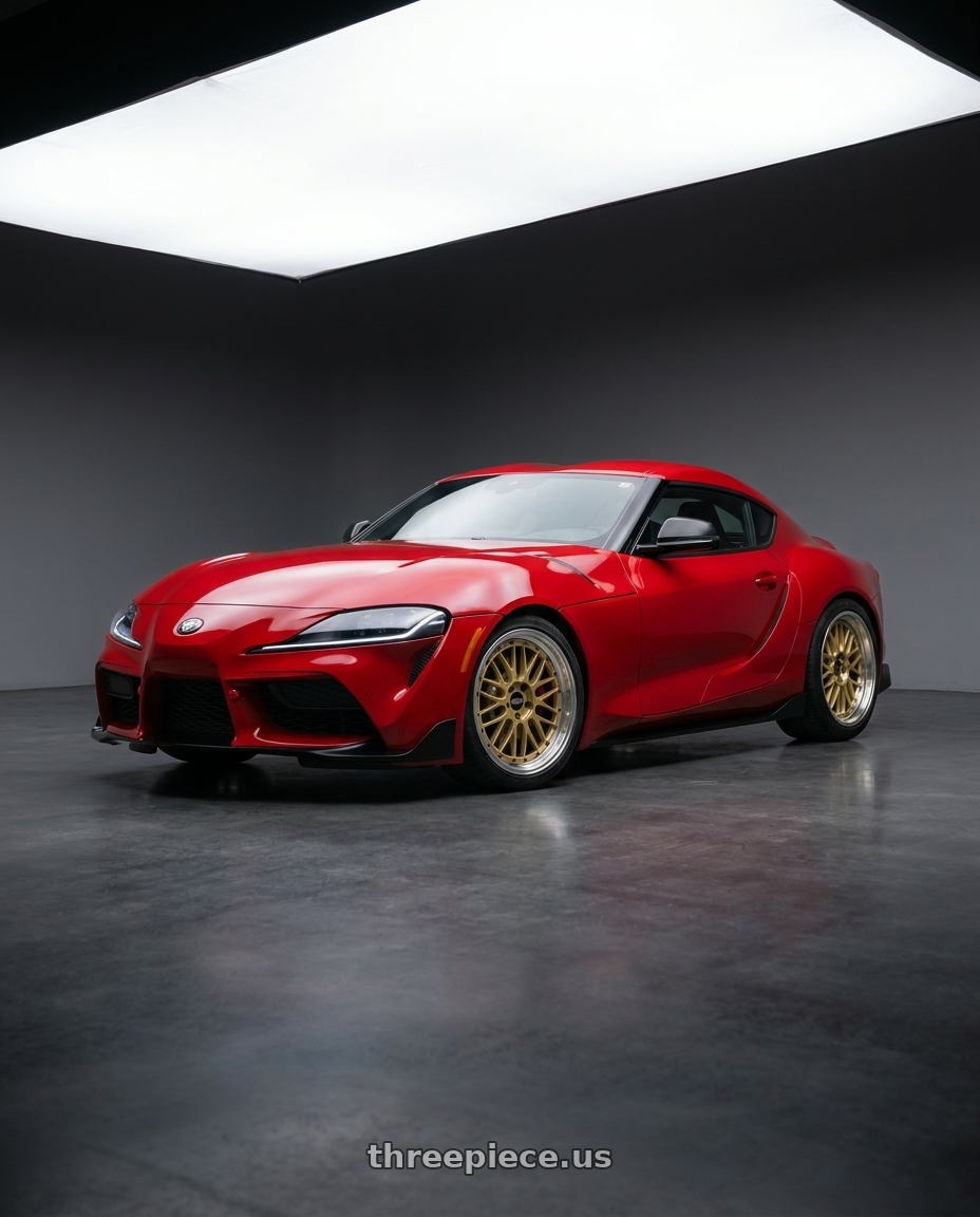2022 Toyota supra with BBS LM 5x112 19x9.0+42 Gold wheels