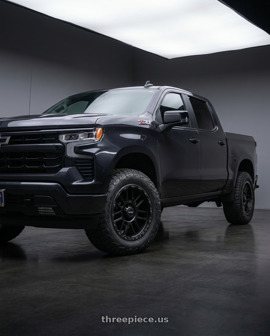 2023 Chevrolet Silverado 1500 with Vision Off-Road 111 Nemesis 6x139.7 20x9+10 Matte Black wheels