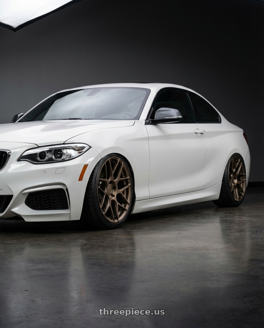 2018 BMW 2 Series F22 with Aodhan AFF2 5x120 19x9.5+35 Matte Bronze wheels