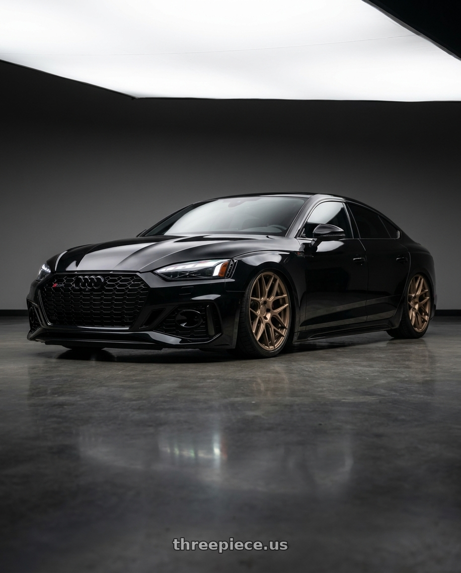 2022 Audi RS5 with Aodhan AFF2 5x112 20x9+30 Matte Bronze wheels