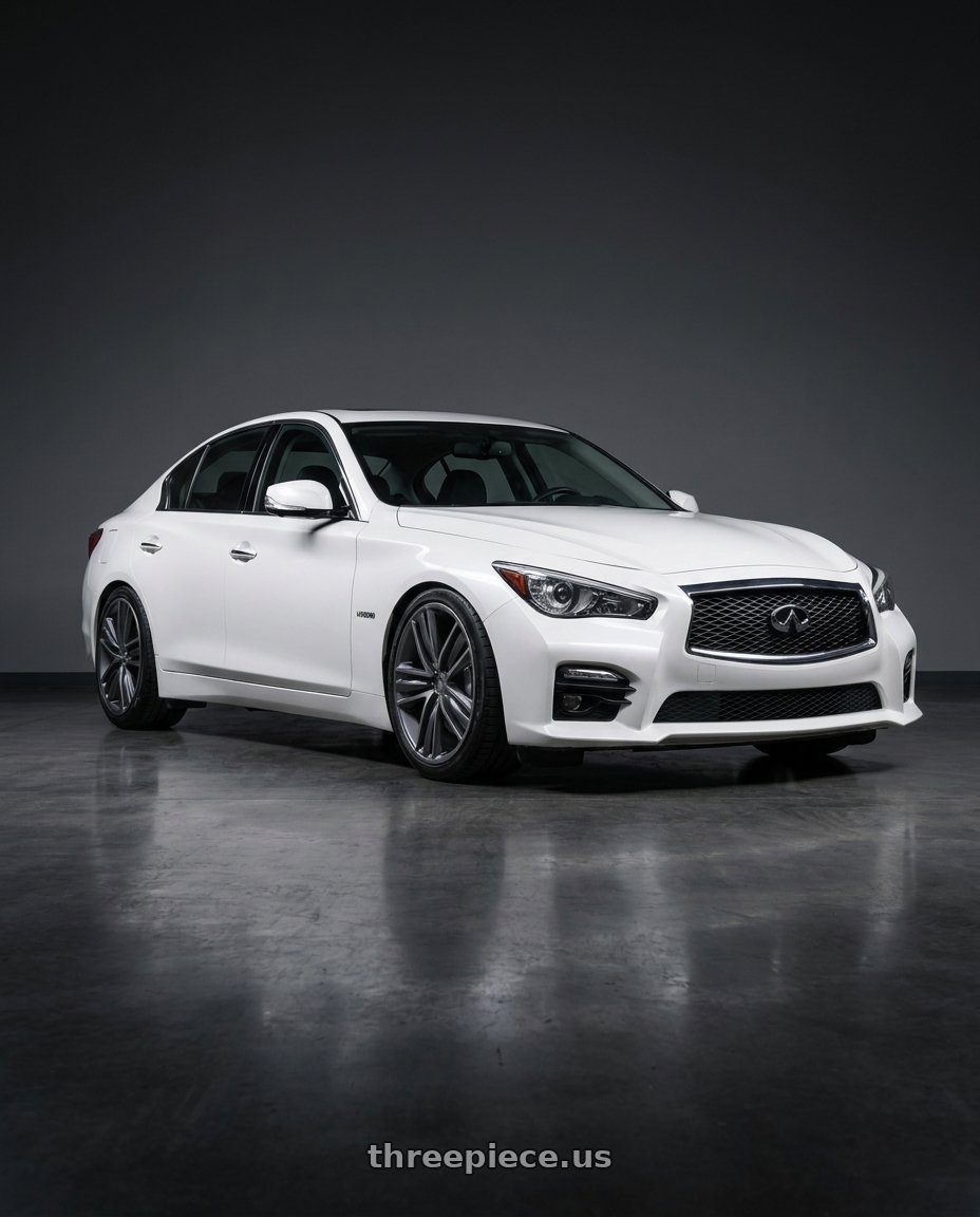 2020 Infiniti Q50 with Niche 1PC M116 MISANO 5X114.3 19X9.5 +35 MATTE GUN METAL wheels