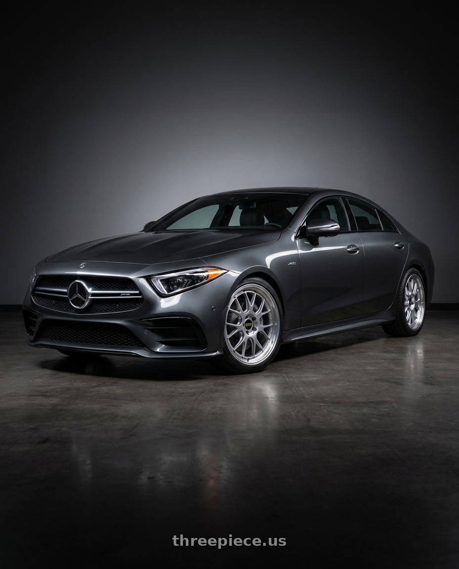2020 Mercedes CLS53 AMG  Designo Graphite Grey with BBS LM-R 5x112 19x8.5+38 Diamond Silver wheels