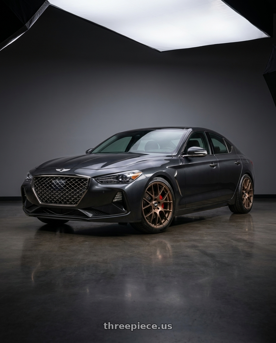 2019 Genesis G70 with Enkei Raijin 5x114.3 18x8+40 Bronze wheels
