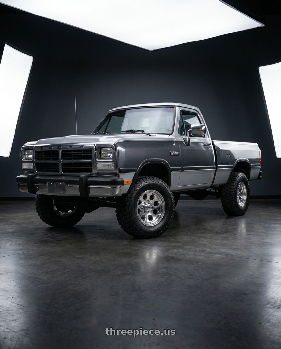 1992 Dodge w250 Le with Mickey Thompson Classic III Polished 6x139.7 16x8 -22 Polished wheels