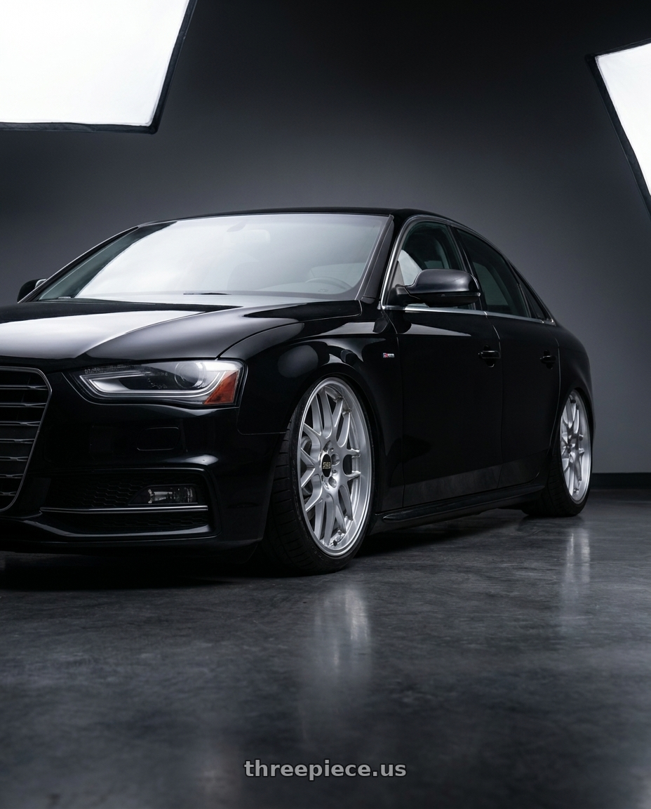 2013 Audi a4 with BBS RG-R 5x120 18x9.0+45 Diamond Silver wheels