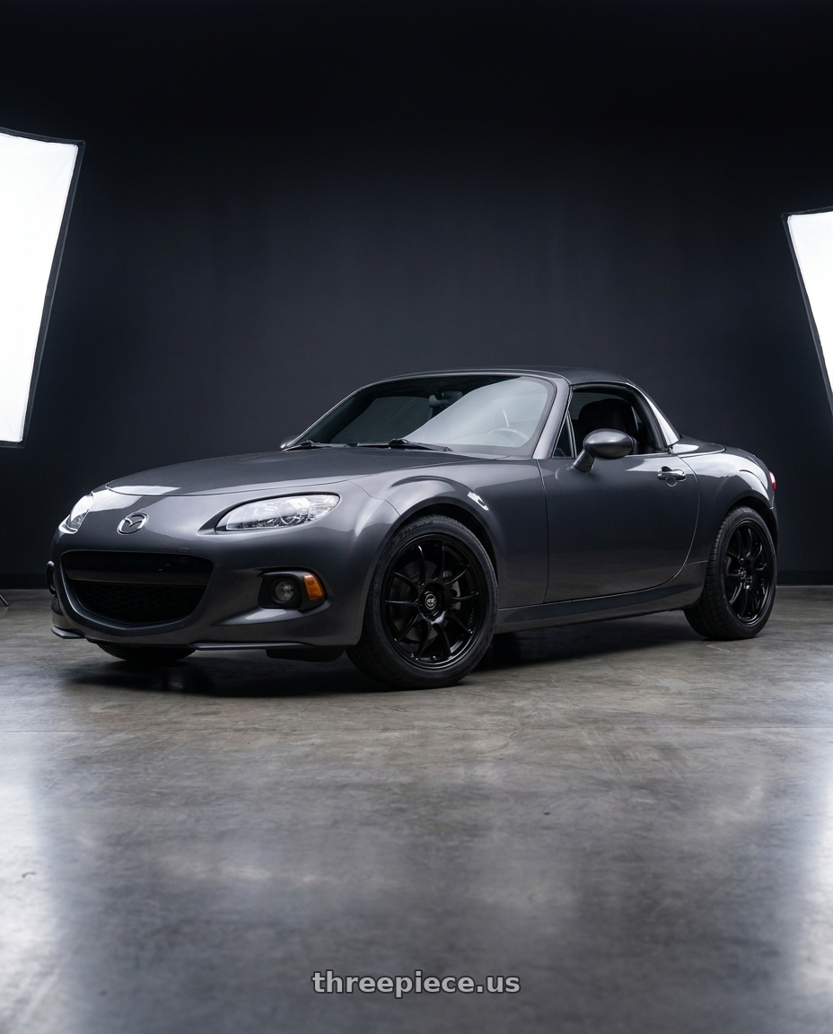 2014 Mazda Miata with Enkei PF01 5x114.3 17x8+50 Black wheels
