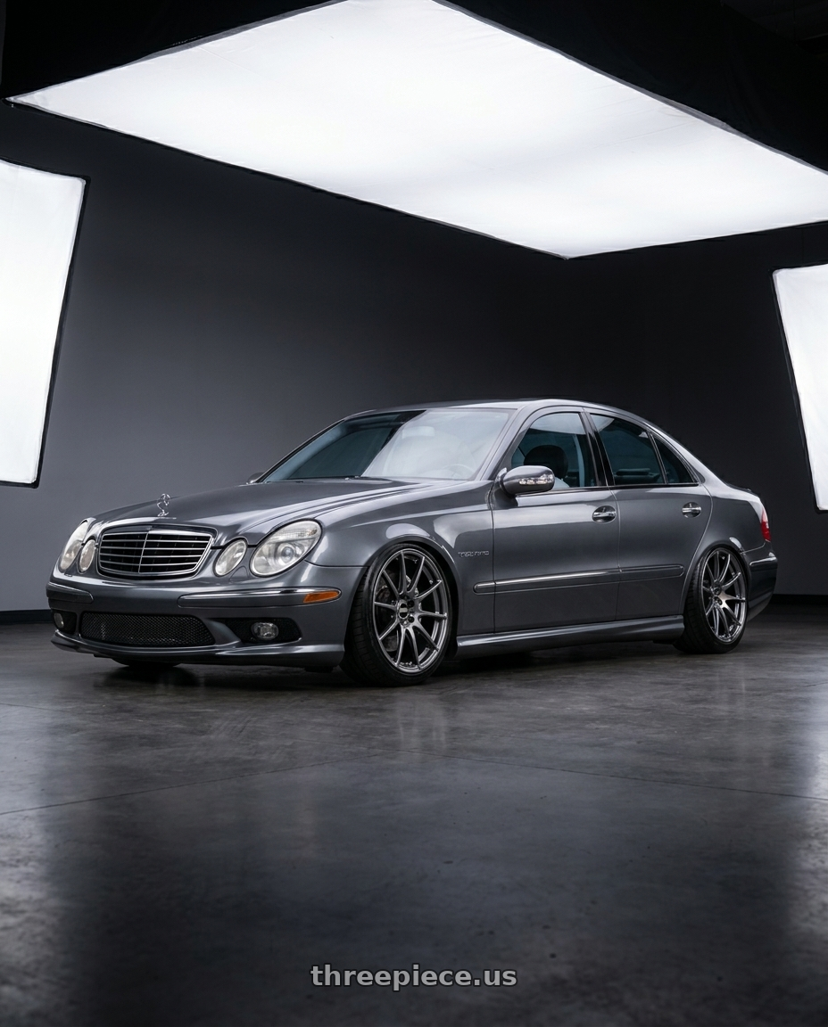 2006 Mercedes E55 AMG with BBS FS 5x112 19x10 +38 PFS Diamond Black wheels