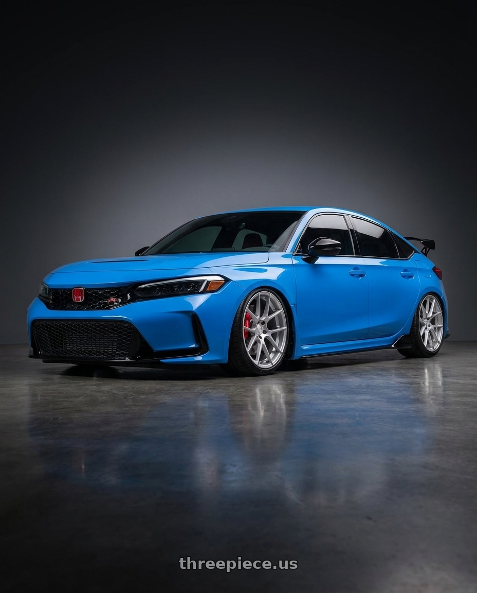 2024 Honda Civic Type R with Avant Garde Wheels M510 5X120 19x8.5 +15 Satin Silver wheels
