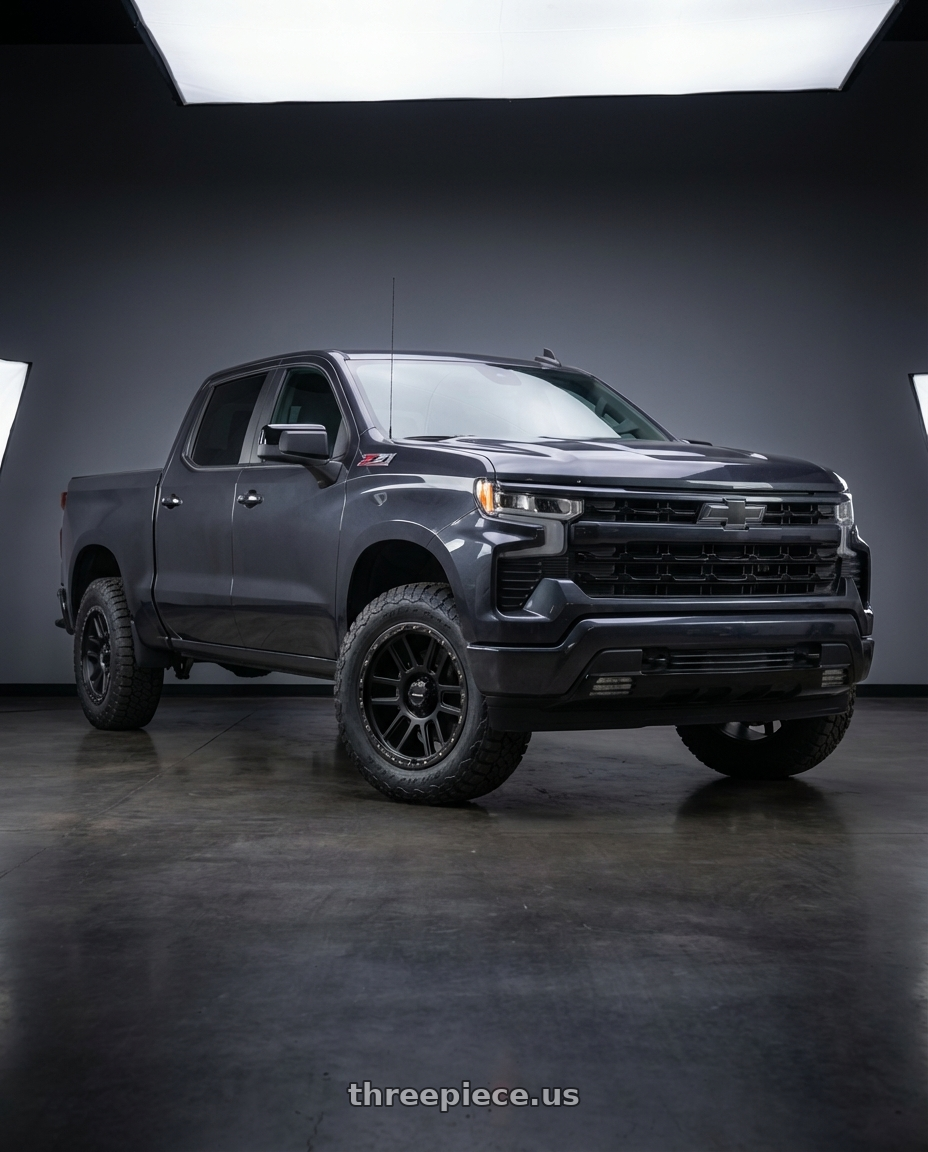 2023 Chevrolet Silverado 1500 with Vision Off-Road 111 Nemesis 6x139.7 20x9+10 Matte Black wheels