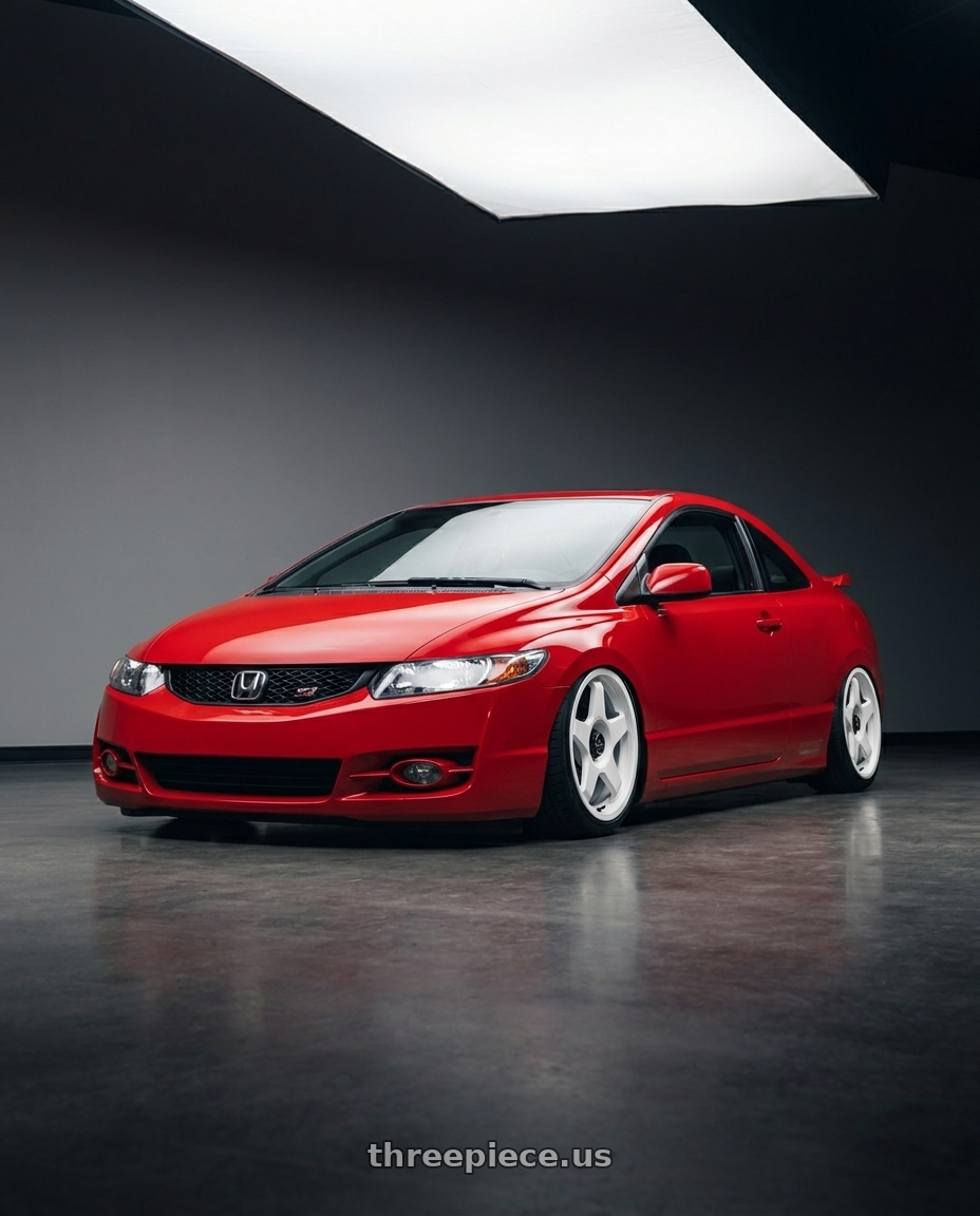 2011 Honda Civic Si with fifteen52 CHICANE 5x114.3 / 5x100 18x8.5 +35 RALLY WHITE (GLOSS WHITE) wheels