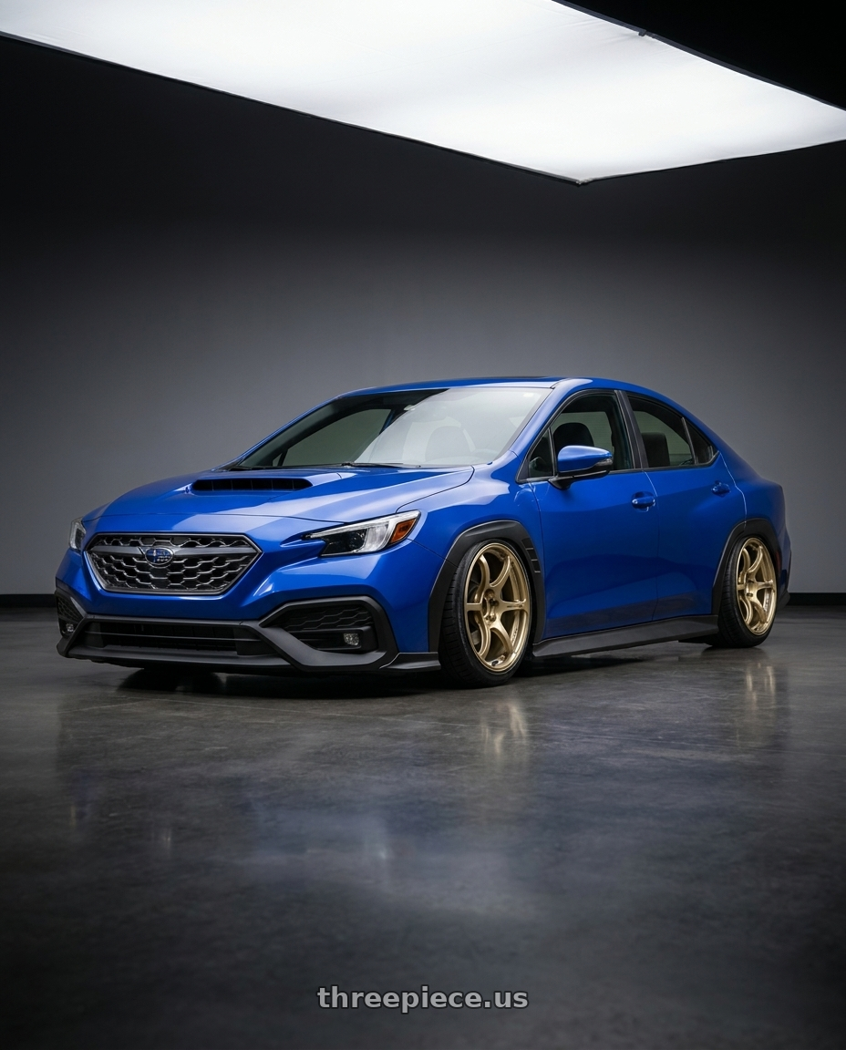 2024 Subaru WRX with Advan RGIII 5x114.3 19x9.0+25 Gold wheels