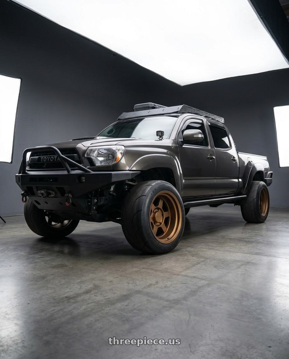 2015 Toyota Tacoma with 9six9 SIX-1 Deep 5x127 17X8.5 -10 Matte Bronze wheels