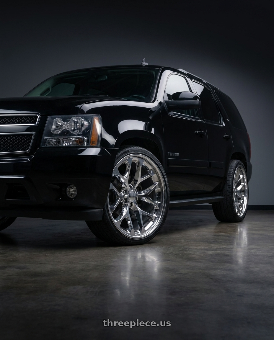 2013 Chevy Tahoe lt with OE Wheels CV98B 6x139.7 24x10+24 Chrome wheels