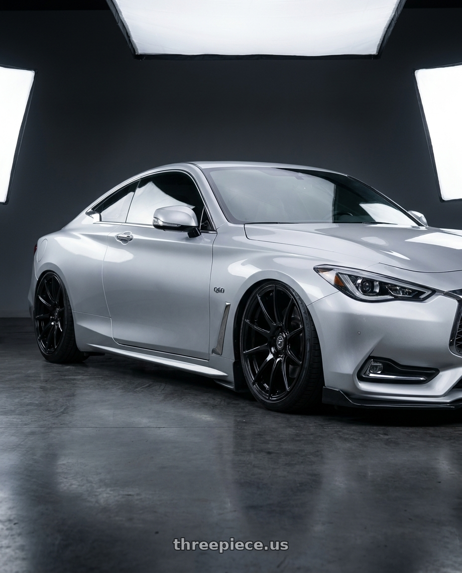 2020 Infiniti Q60 with Forgestar CF10 5x114.3 19x9 +35 Gloss Black wheels