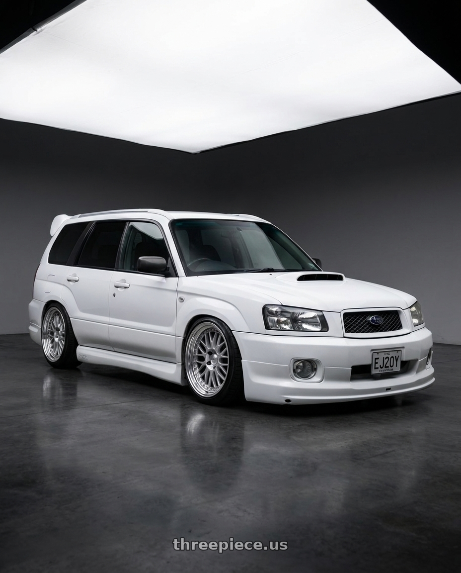 2002 subaru forester with Work Meister M1 3p 5x100 16x7+43 O Disk Silver wheels