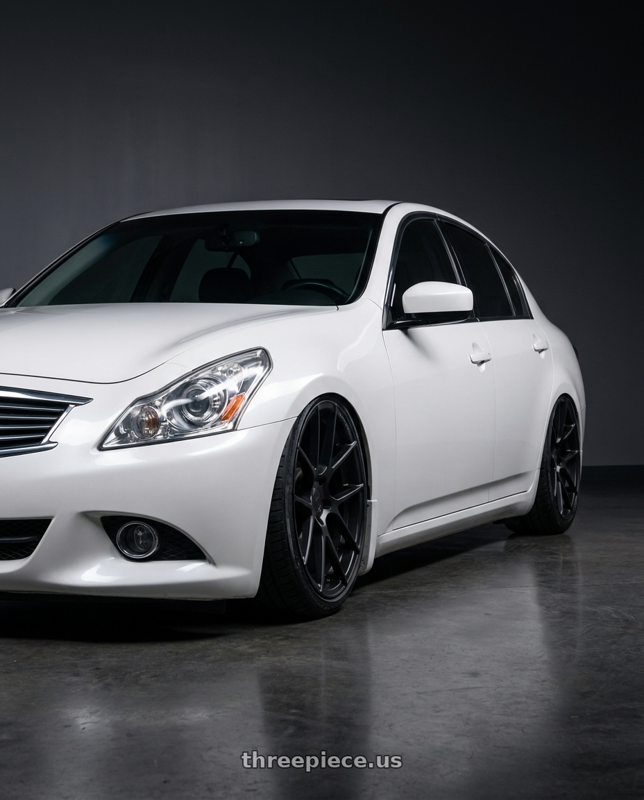 2012 Infiniti G37 with Avant Garde Wheels M510 5X114.3 19x9.5 +40 Matte Black wheels