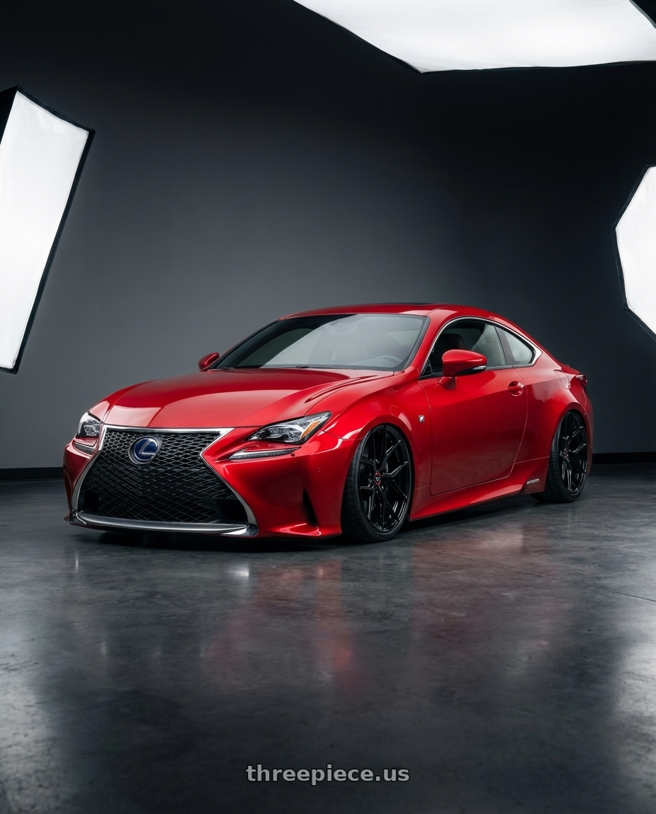 2018 Lexus RC F with Vossen HF-5 19x8.5 / 5x114.3 / ET32 / Flat Face / 73.1 - Gloss Black Wheel - HF5-9N60 wheels