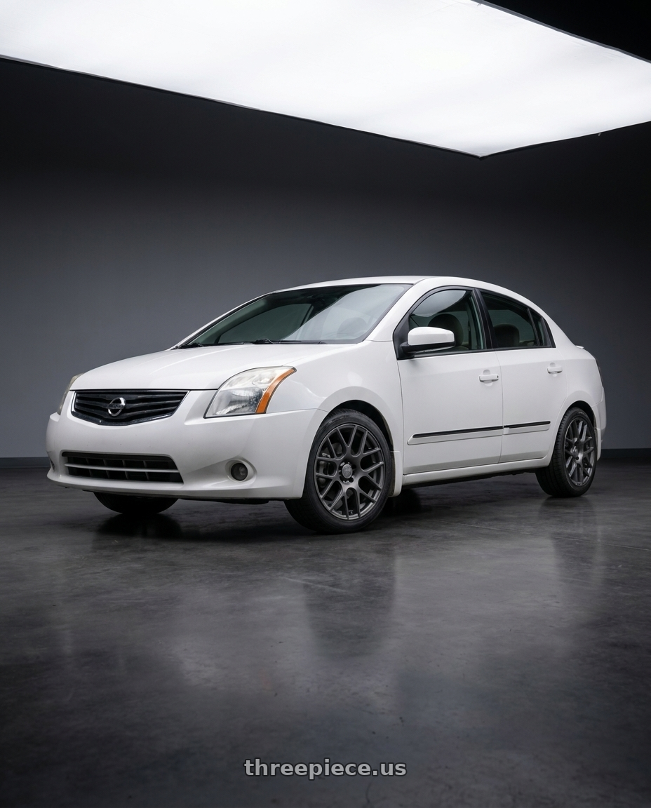 2011 Nissan sentra with RTX Envy 5x114.3 17x7.5 +38 Matte Gunmetal wheels
