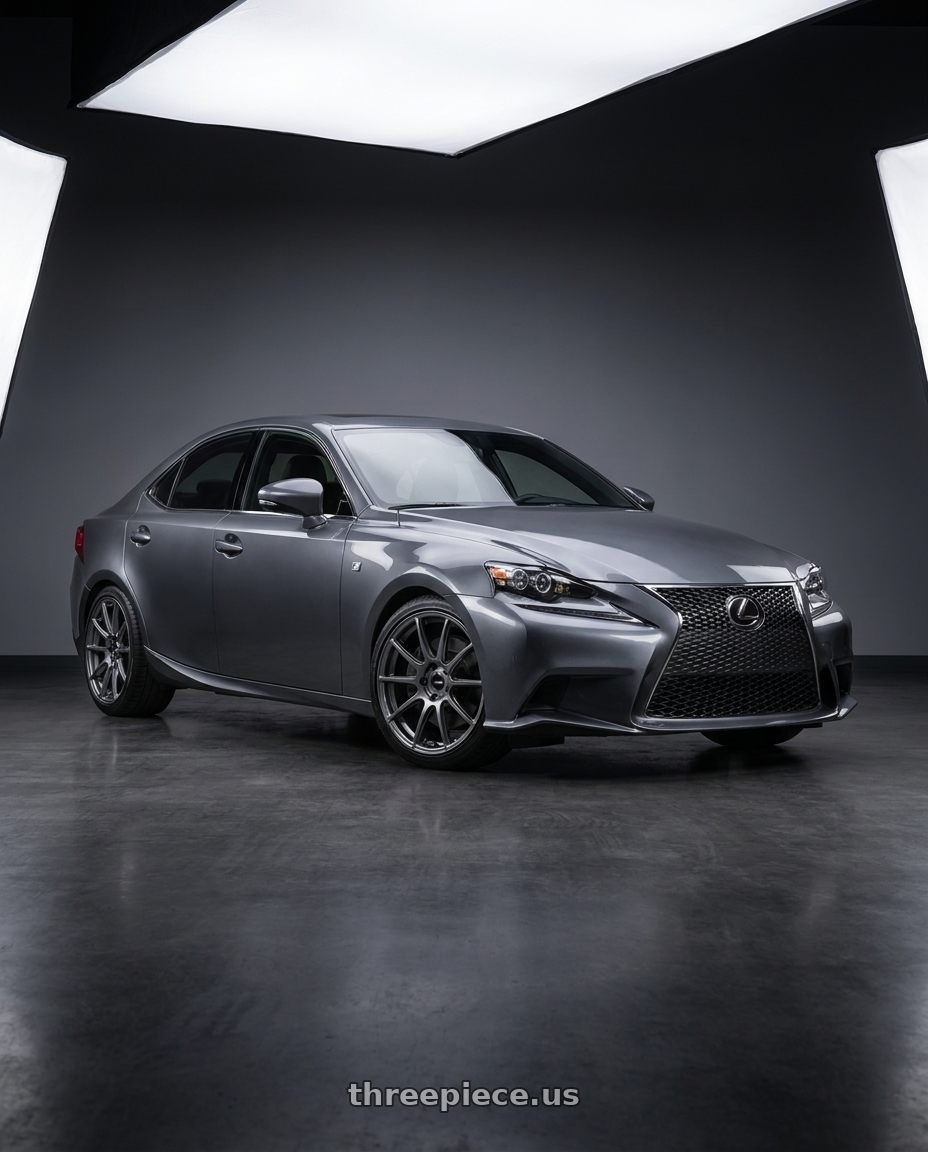 2017 lexus IS with Enkei PF09 5x114.3 18x8.5+45 Dark Silver wheels