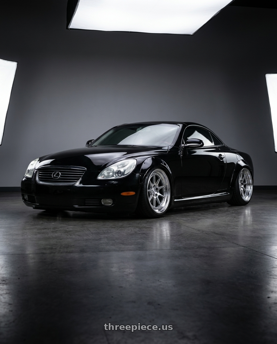 2005 lexus sc430 with Aodhan DS-X 5x114.3 18x9.5 +22 Silver w/Machined Face wheels
