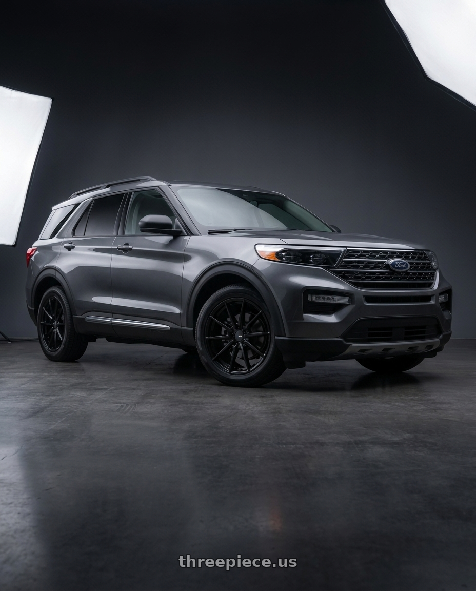 2026 Ford Explorer Active 100A with Enkei Hornet 5x114.3 18x8+35 Gloss Black wheels