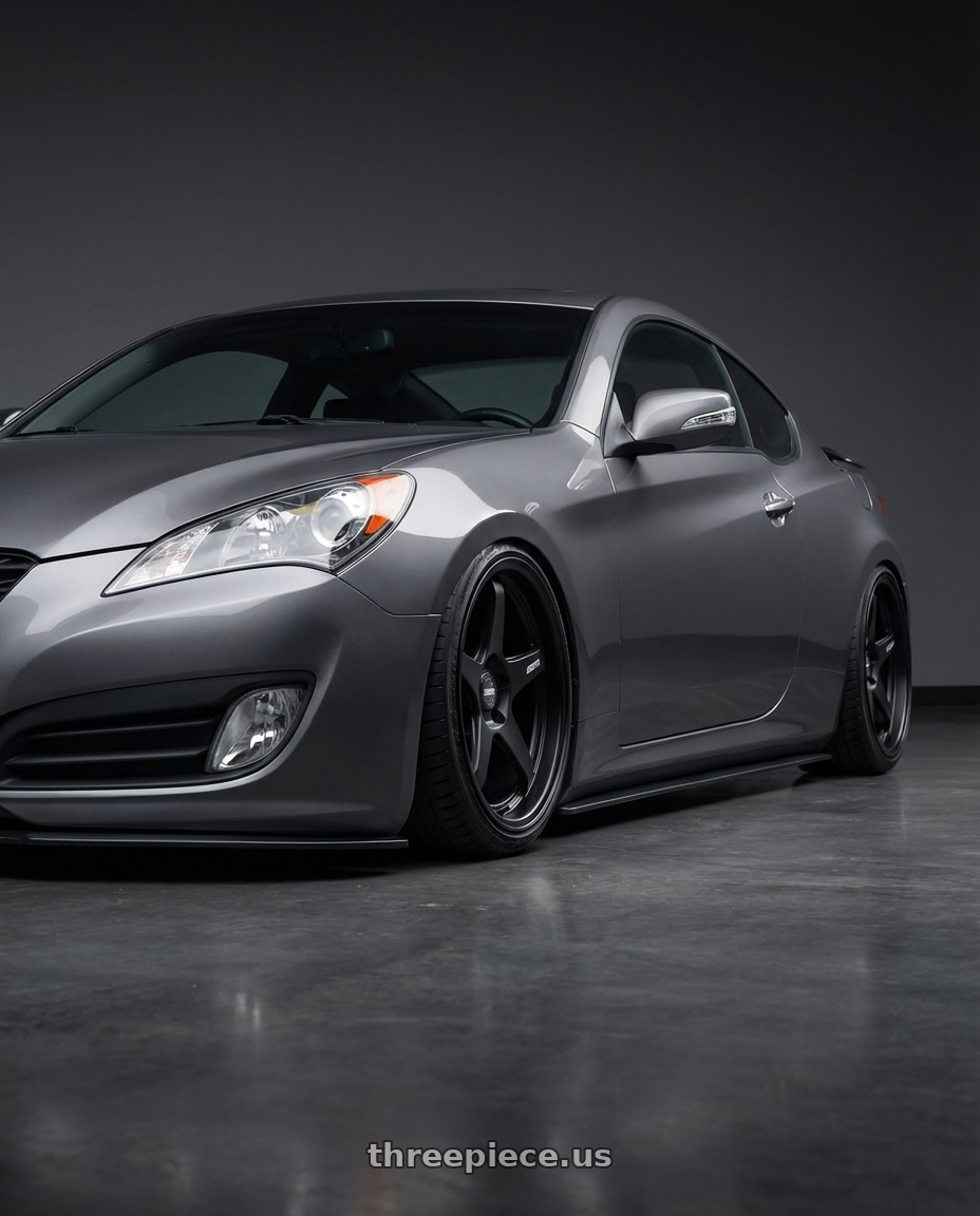 2014 Hyundai Genesis Coupe with ESR Wheels APEX SERIES AP5 5x114.3 19x11 +22 Matte Black wheels