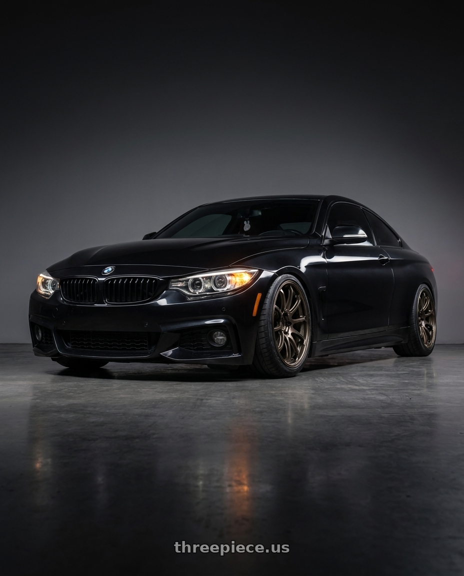 2014 BMW F32 435i with Advan Racing RS-DF Progressive 5x114.3 18x8+44 Dark Bronze Metallic wheels