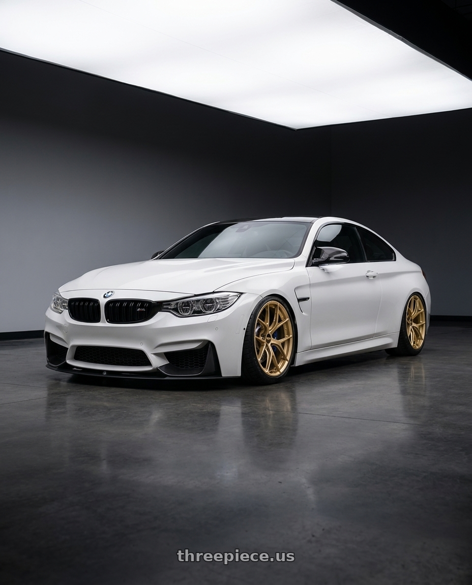 2018 BMW M4 F82 with BBS FI-R 5x120 19x10.5+35 Gold wheels