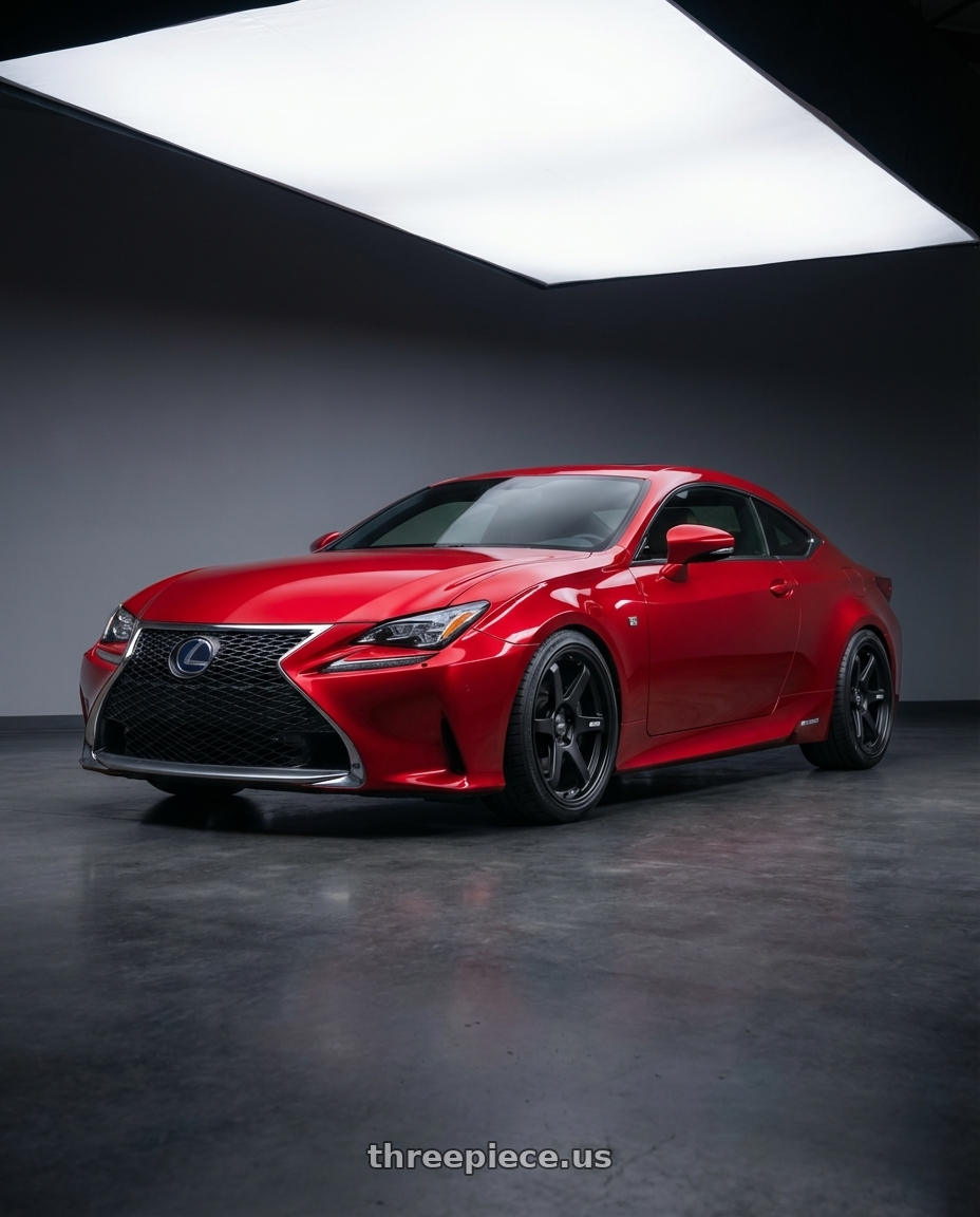 2018 Lexus RC F with ESR Wheels APEX SERIES AP6 5x114.3 19x11 +22 Matte Black wheels